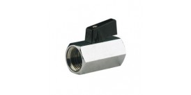 MINI BALL VALVE, FEMALE/FEMALE, 1/8" (4MM), WITH TEE HANDLE